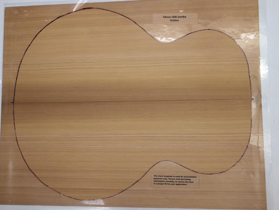 Red Cedar Jumbo Guitar Set, 3mm sanded (Professional) - Stock# 5-9932