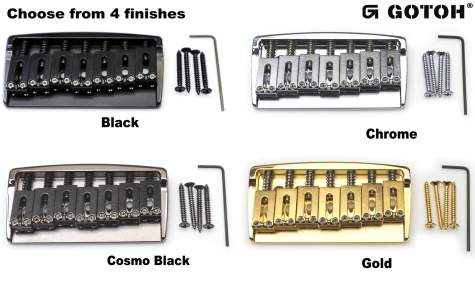 Gotoh 510FX-7 Hardtail Solid Brass, with 10.5mm Steel Saddles, 7-strings (choose finish)