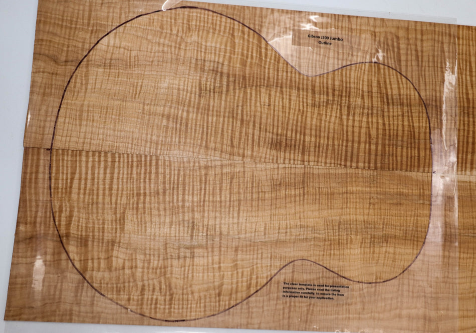 Maple Flame Jumbo Drop Top, 0.31" thick x 32.3" long (PREMIUM FIGURE) - Stock# 6-0020