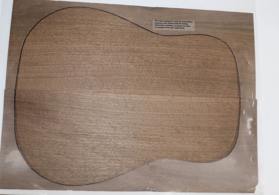 Back & Side set Walnut (Black), Dreadnought - Stock# 6-0051