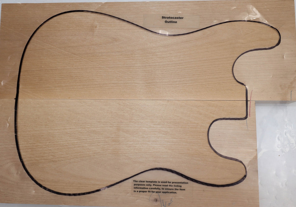 Alder body blank, unglued 2pc, 1.78" thick (HIGH GRADE 4★) - Stock# 6-0061