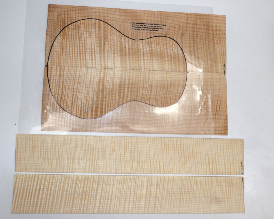 Back & Side set Maple Flame, Ukulele (+HIGH FIGURE +4★) - Stock# 6-0085