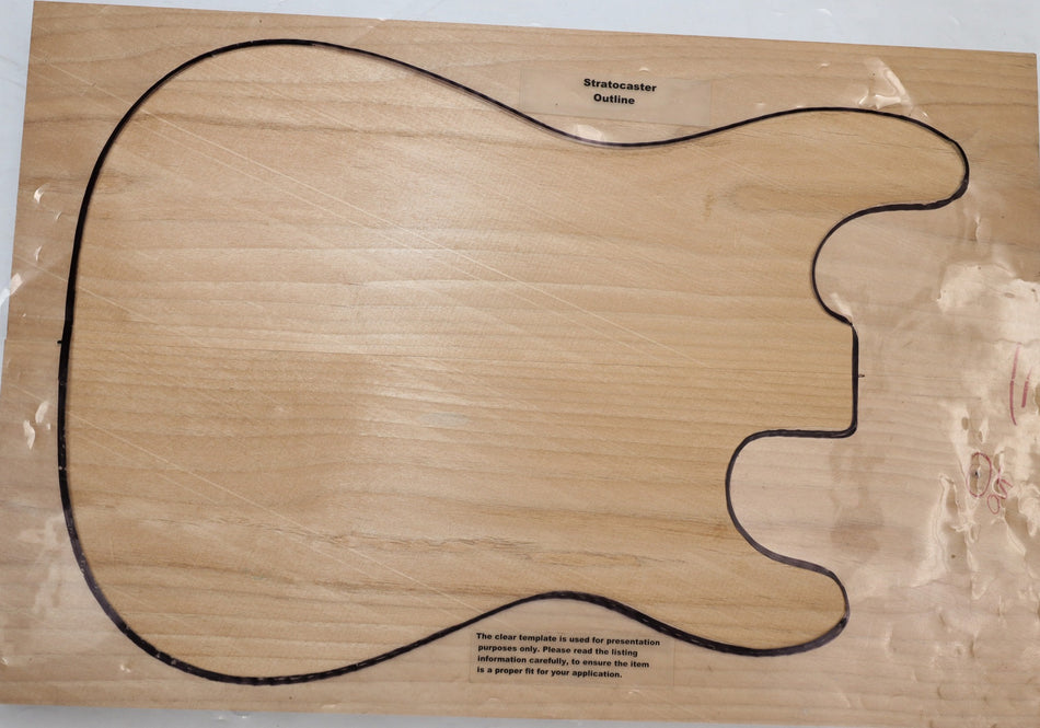 Alder body blank, unglued 2pc, 1.85" thick (HIGH GRADE 4★) - Stock# 6-0112