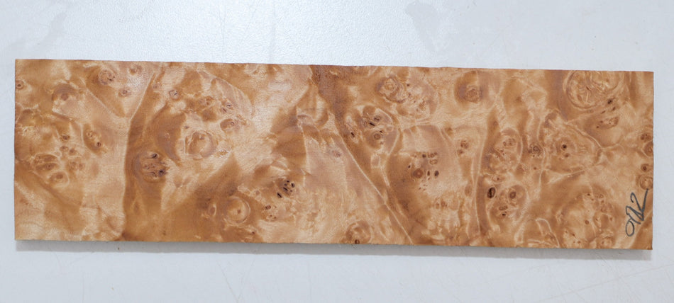 Maple Burl Bridge blank 0.55" x 2.25" x 8" (PREMIUM FIGURE) - Stock# 6-0122