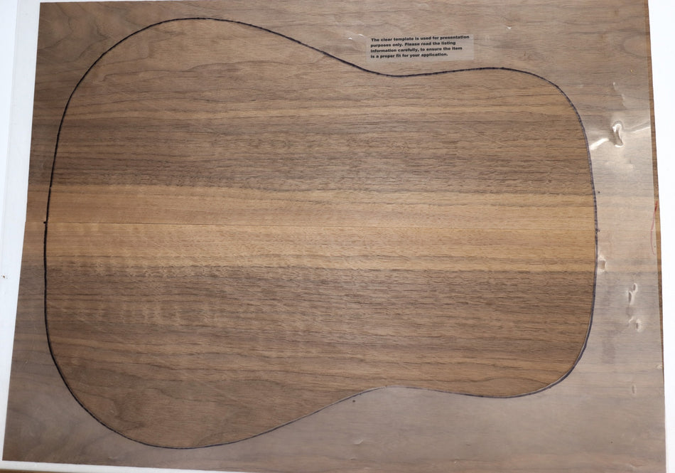 Back & Side set Walnut (Black), Dreadnought - Stock# 6-0179