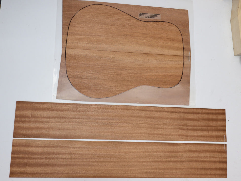 Back & Side set Sapele Mahogany, Dreadnought (PREMIUM GRADE 5★) - Stock# 6-0200