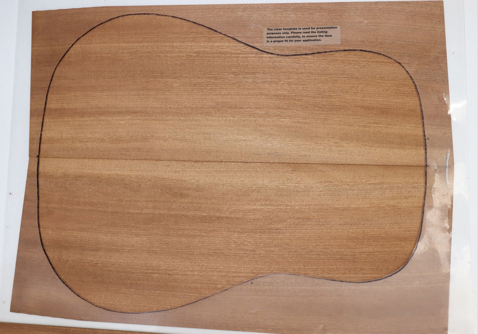 Back & Side set Sapele Mahogany, Dreadnought (PREMIUM GRADE 5★) - Stock# 6-0200