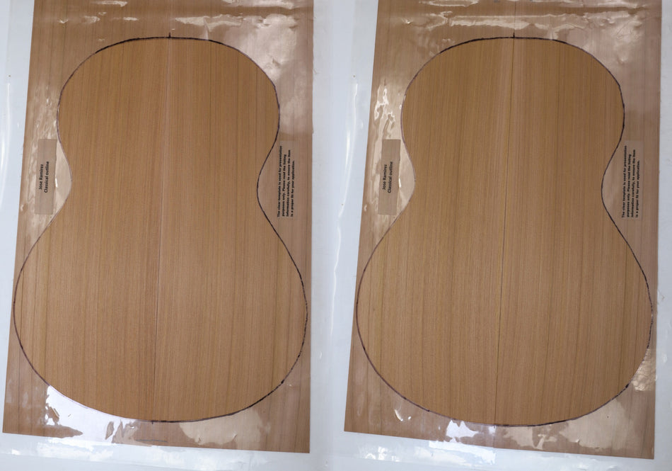 Red Cedar Parlor, 2 Guitar Sets, 0.13" sanded (+Professional) - Stock# 6-0283