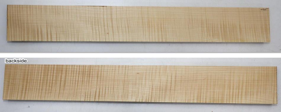 Maple Flame Neck Blank 1.2" x 4" x 30" (GREAT FIGURE +3★) - Stock# 6-0355