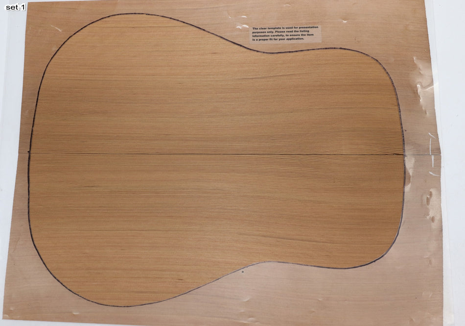 Red Cedar Dreadnought, 2 Guitar Sets 0.14" thick (Factory) - Stock# 6-0379