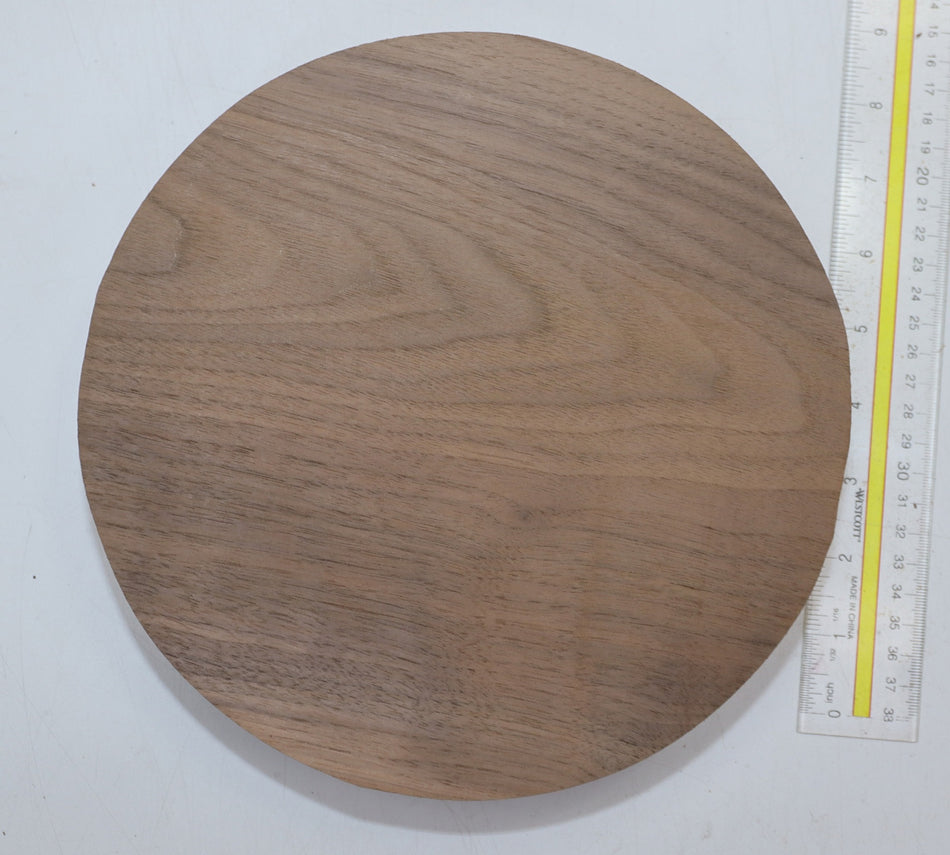 Walnut (Black) Round 9" diameter x 1.9" - Stock# 6-0428