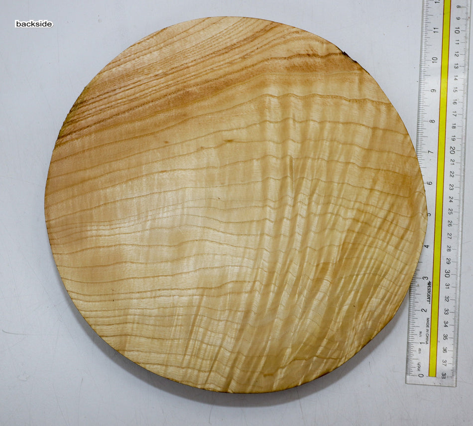 White Ash Round 11" diameter x 2" (FIGURED) - Stock# 6-0437