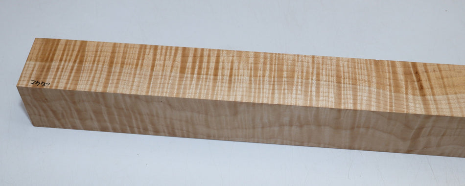 Maple Flame Neck Blank 2.1" x 2.1" x 22" (HIGH FIGURE) - Stock# 6-0442