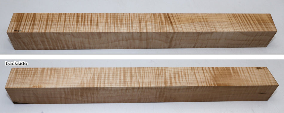 Maple Flame Neck Blank 2.1" x 2.1" x 22" (HIGH FIGURE) - Stock# 6-0442