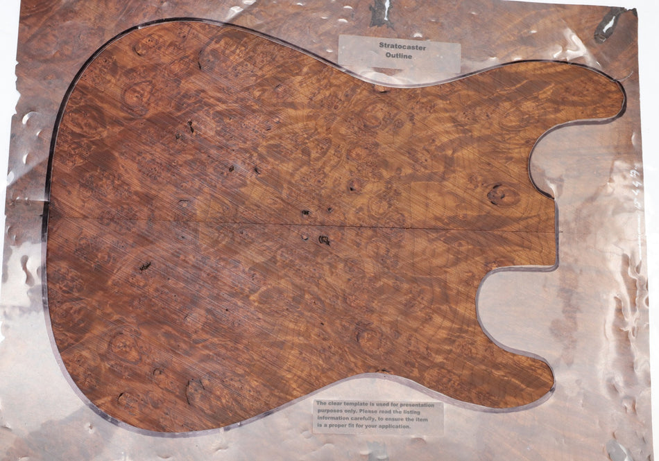 Torrefied Maple Burl Guitar set, 0.21" thick (+HIGH FIGURE +4★) - Stock# 6-0447