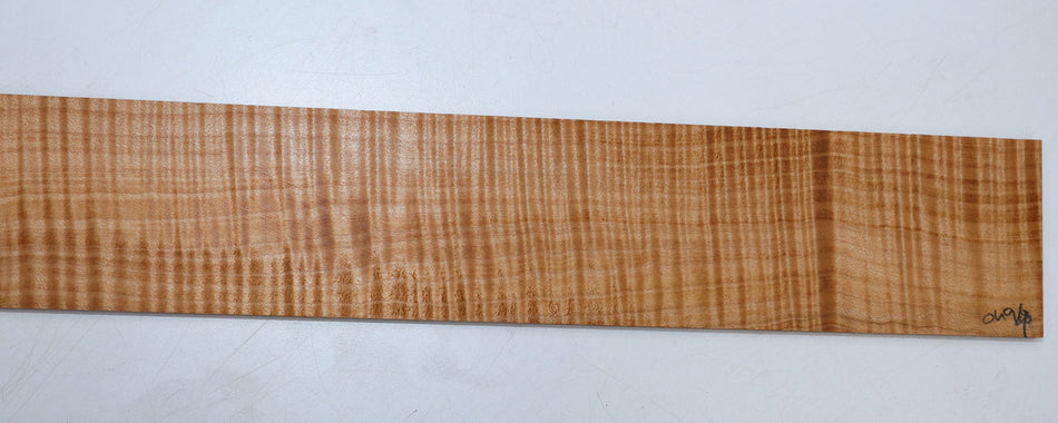 Maple Flame Guitar Fingerboard, 21.4" long, unslotted (HIGH FIGURE) - Stock# 6-0494