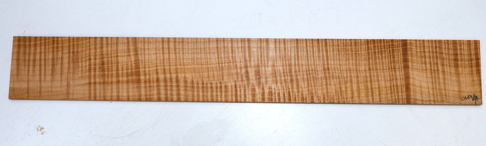 Maple Flame Guitar Fingerboard, 21.4" long, unslotted (HIGH FIGURE) - Stock# 6-0494