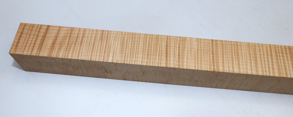 Maple Flame Neck Blank 2.15" x 2.15" x 22.5" (PREMIUM FIGURE) - Stock# 6-0495