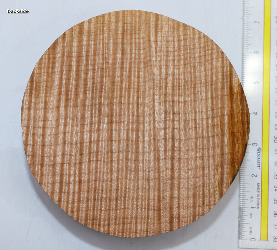 Maple Flame Round 6.5" diameter x 2.2" (PREMIUM FIGURE) - Stock# 6-0506