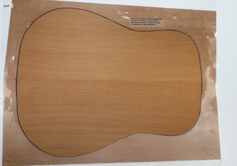 Red Cedar Dreadnought, 2 Guitar Sets, 0.13" thick (+Factory) - Stock# 6-0517