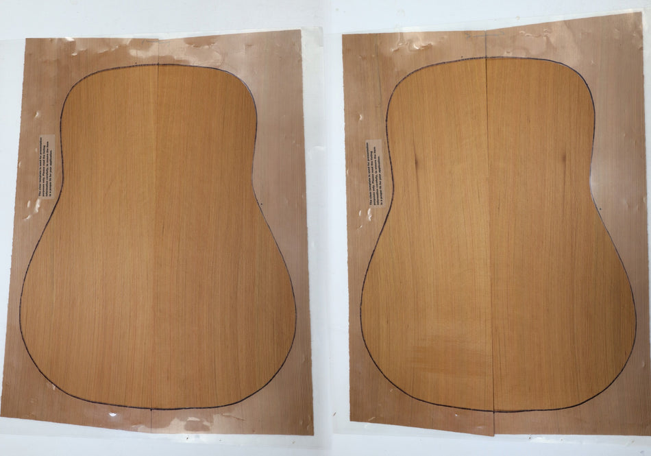 Red Cedar Dreadnought, 2 Guitar Sets, 0.13" thick (+Factory) - Stock# 6-0517