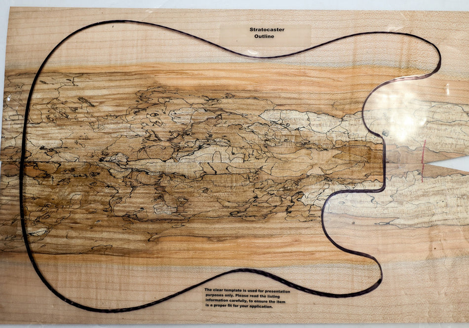 Spalted Maple Guitar set, 0.28" thick (HIGH FIGURE 4★) - Stock# 6-0532