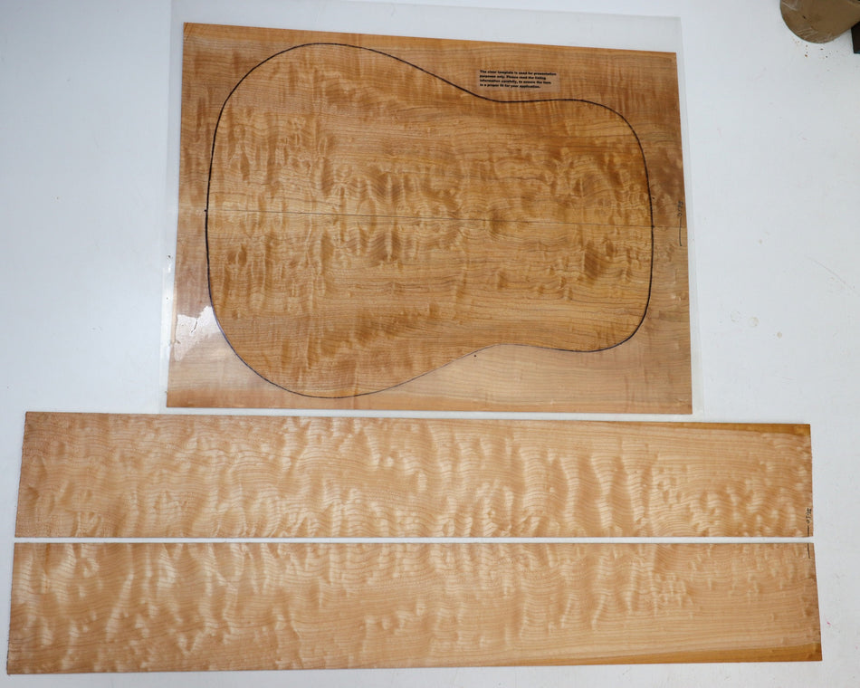 Back & Side set Maple Quilt, Dreadnought (Great Figure) - Stock# 6-0573