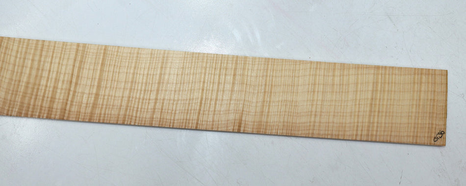 Maple Flame Guitar Fingerboard, 22" long, unslotted (PREMIUM FIGURE 5★) - Stock# 6-0586