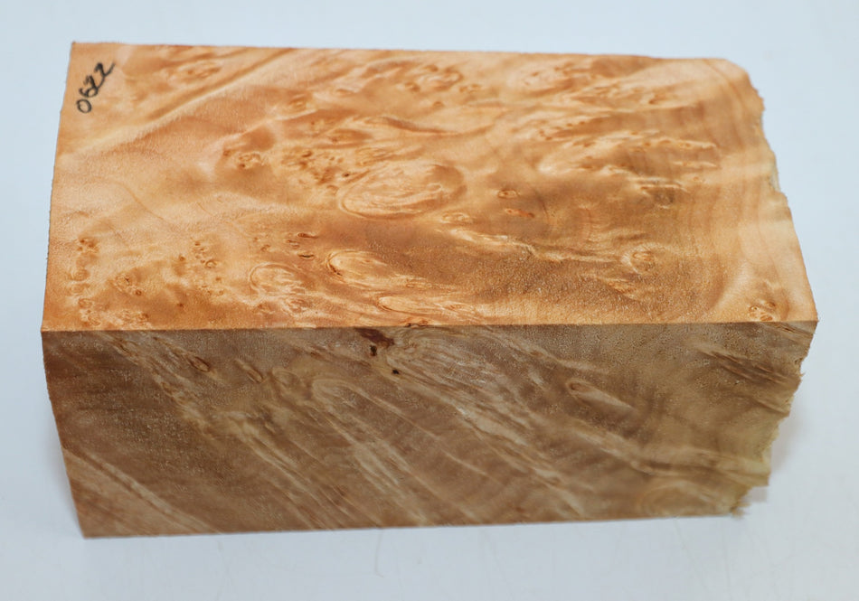 Maple Burl Spindle 3" x 6" long (HIGH FIGURE) - Stock# 6-0622