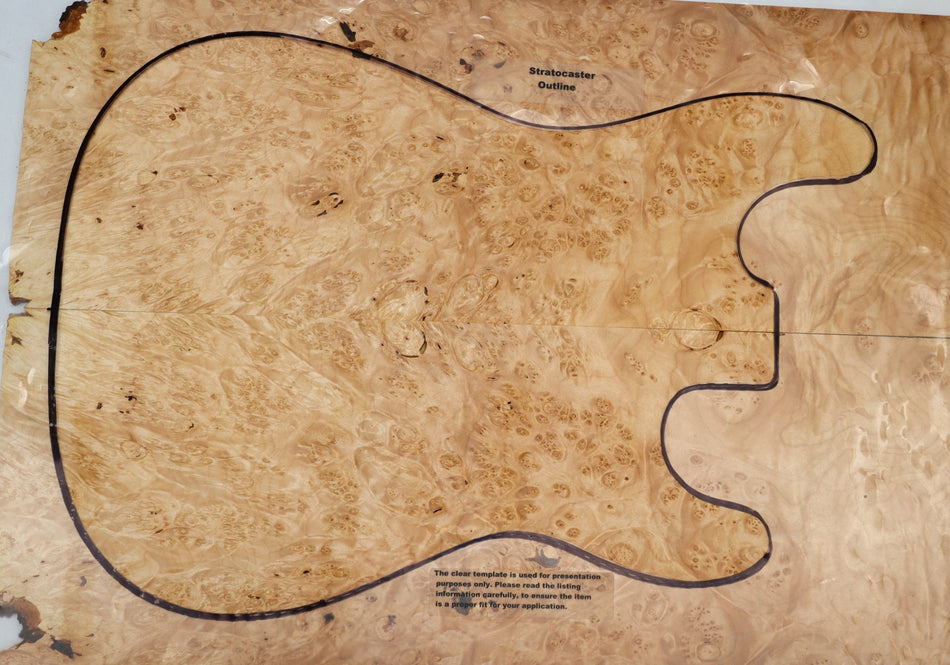 Maple Burl Guitar set, 0.29" thick (HIGH FIGURE 4★) - Stock# 6-0669