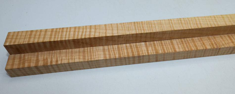 Maple Spindles, 2 pieces 1" x 1" x 30" (PREMIUM FIGURE) - Stock# 6-0673