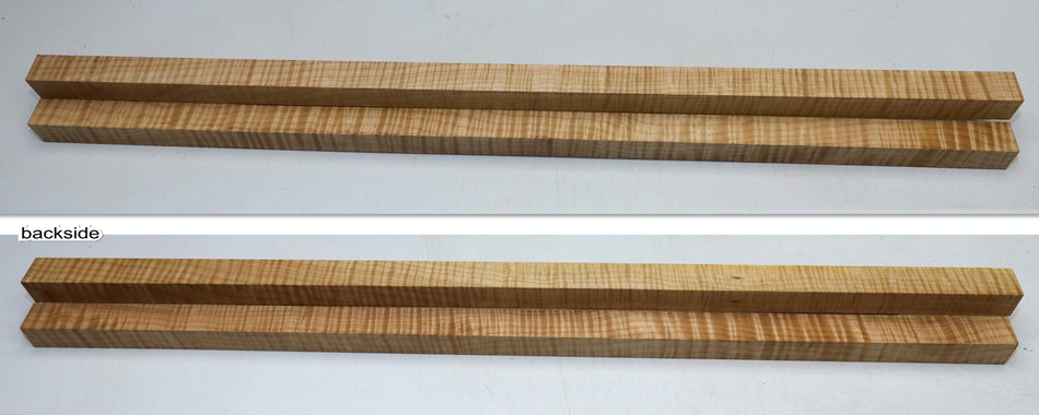 Maple Spindles, 2 pieces 1" x 1" x 30" (PREMIUM FIGURE) - Stock# 6-0673