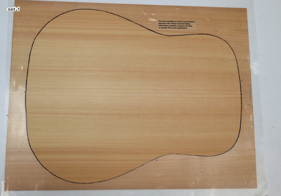 Red Cedar Dreadnoguht, 2 Guitar Sets, 0.15" thick (Professional) - Stock# 6-0716