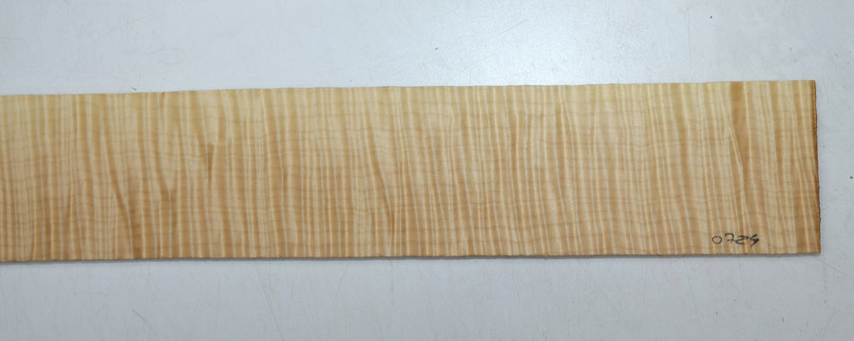 Maple Flame Guitar Fingerboard, 22" long, unslotted (PREMIUM FIGURE 5★) - Stock# 6-0729