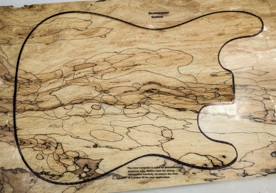 Spalted Maple One Piece Guitar Top, 0.75" thick (GREAT FIGURE 3★) - Stock# 6-0788