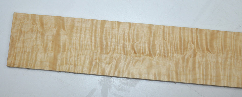 Maple Flame Guitar Fingerboard, 21.5" long, unslotted (+HIGH FIGURE +4★) - Stock# 6-0820