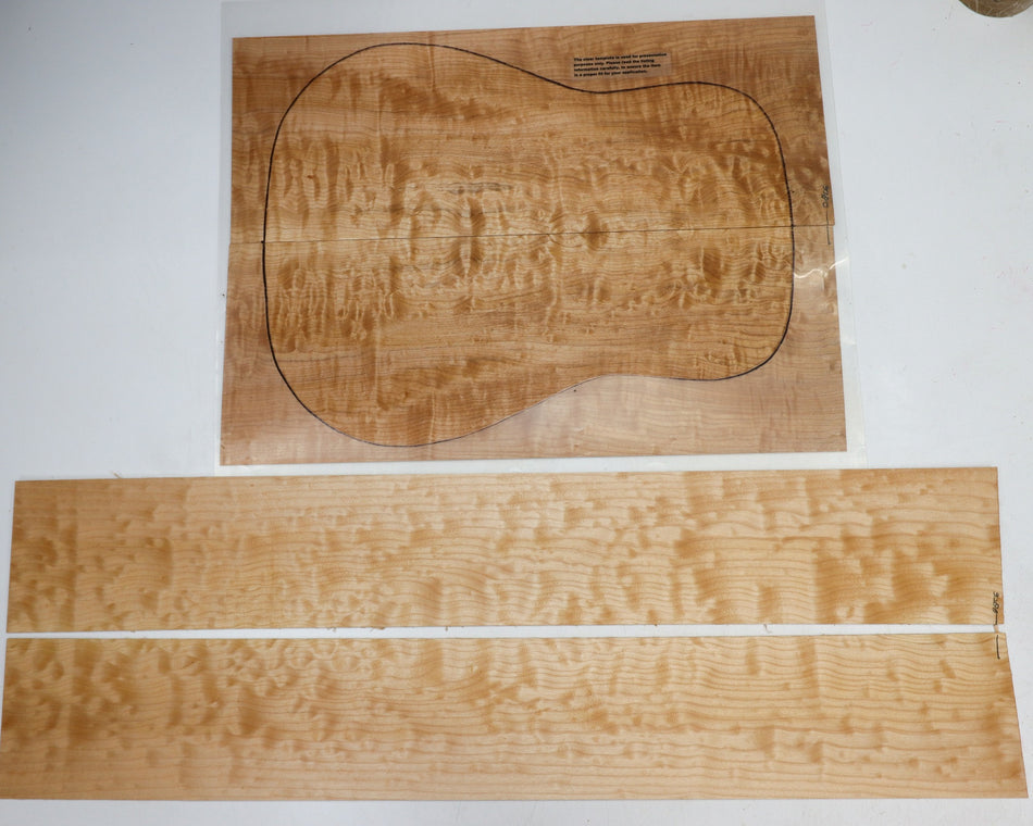 Back & Side set Maple Quilt, Dreadnought - Stock# 6-0856