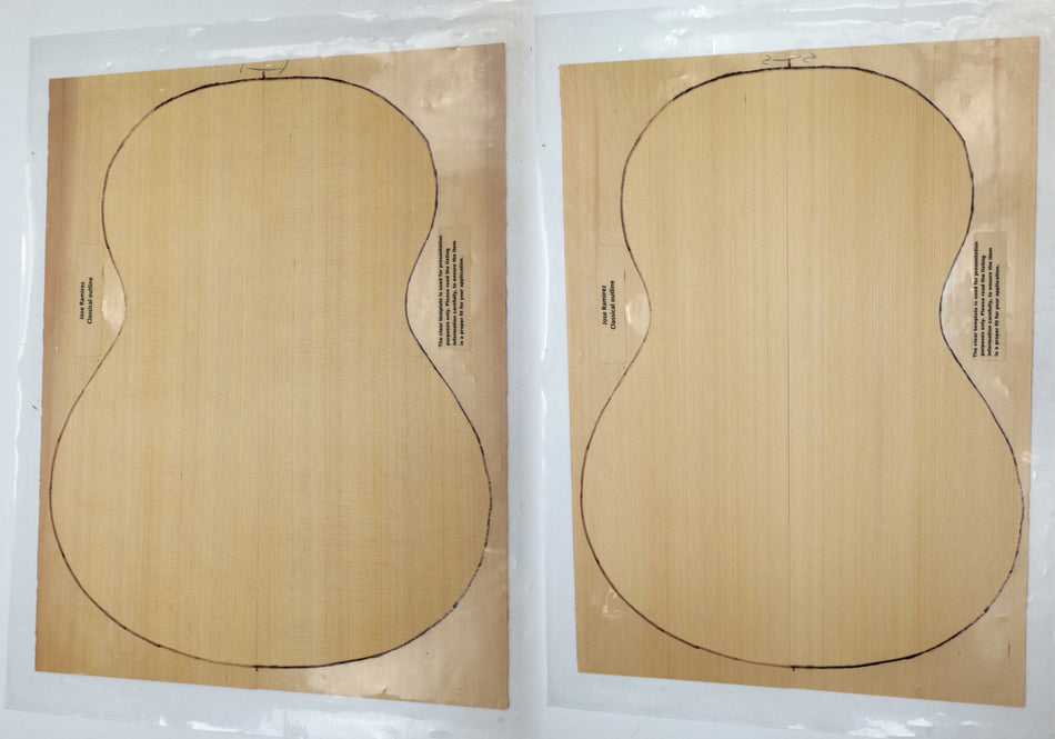 Red Cedar Classical, 2 Guitar Sets, 0.13" thick (Professional) - Stock# 6-0872