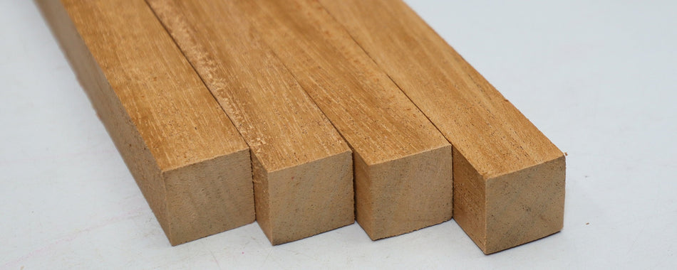 Khaya Mahogany Tonebars / Bracewood, 4 blocks 0.88" x 0.88" x 15.5" - Stock# 6-0882