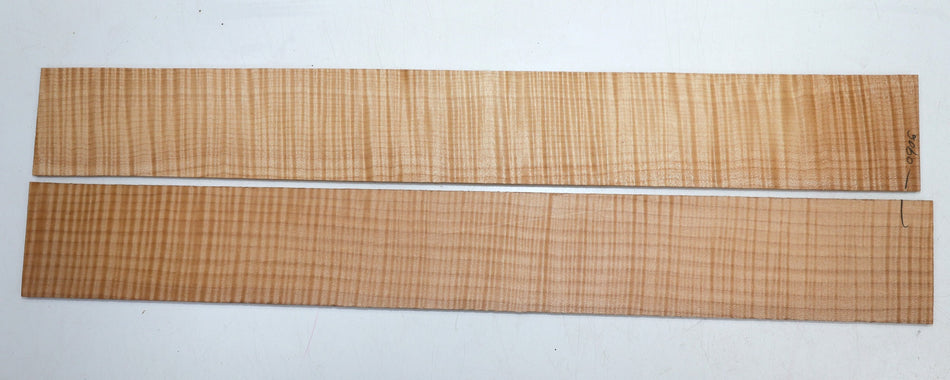 Maple Flame Fingerboards, 2 pieces, 23" long, unslotted (PREMIUM FIGURE) - Stock# 6-0906