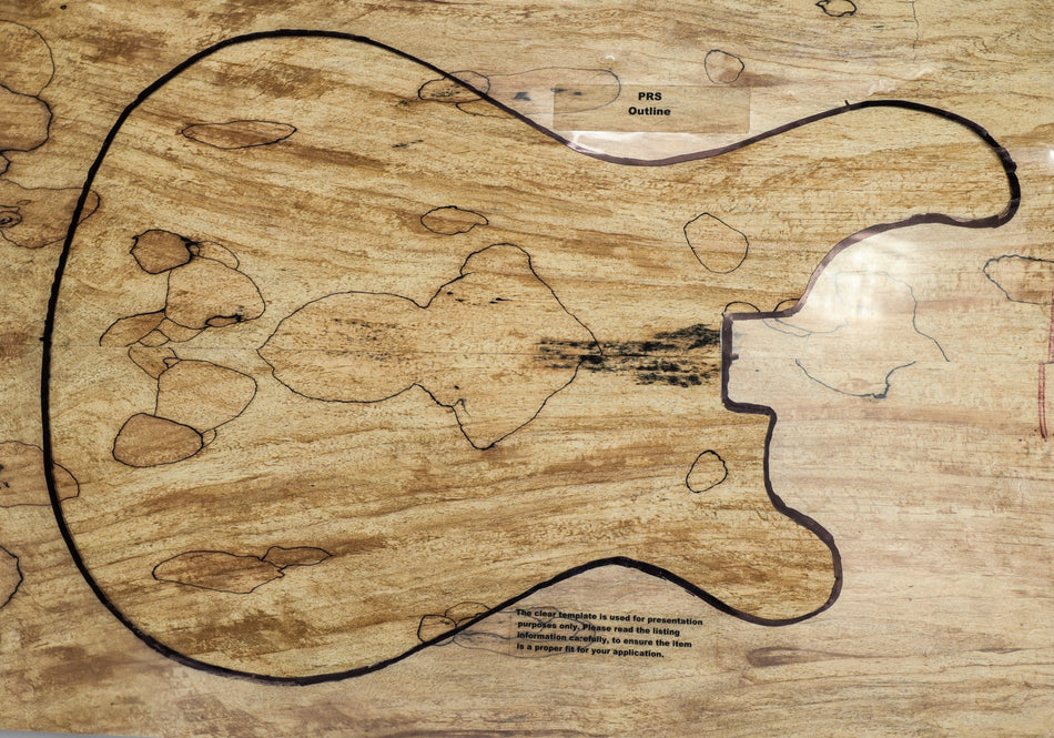 Spalted Maple Guitar set, 1" thick (HIGH FIGURE, 2nd) - Stock# 6-0917