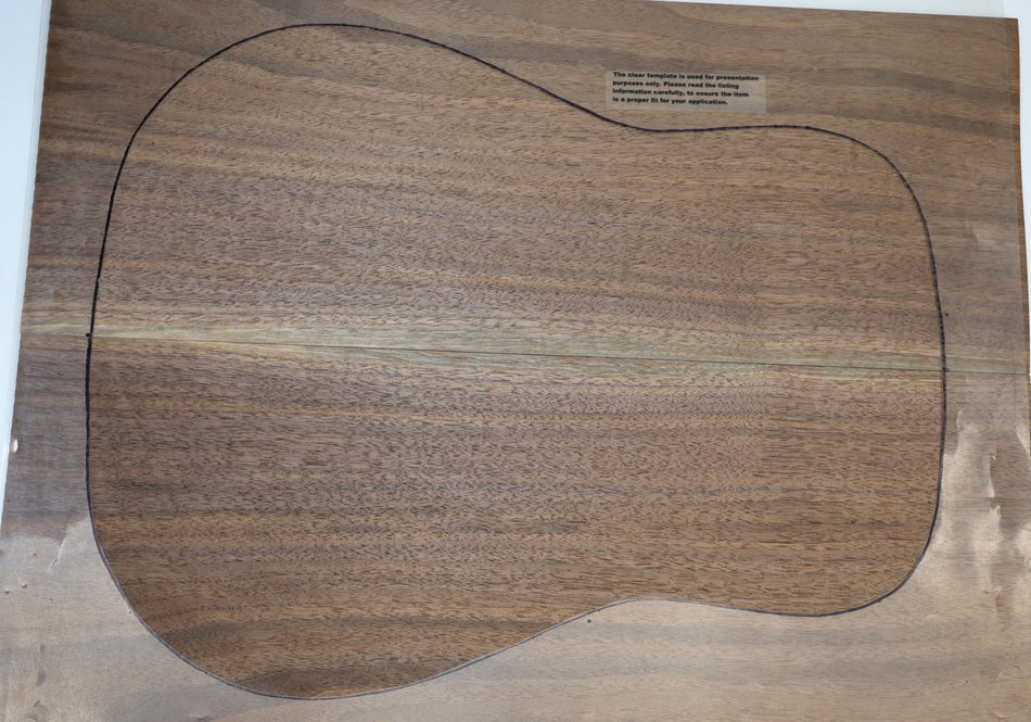 Back & Side set Walnut (Black), Dreadnought - Stock# 6-0943