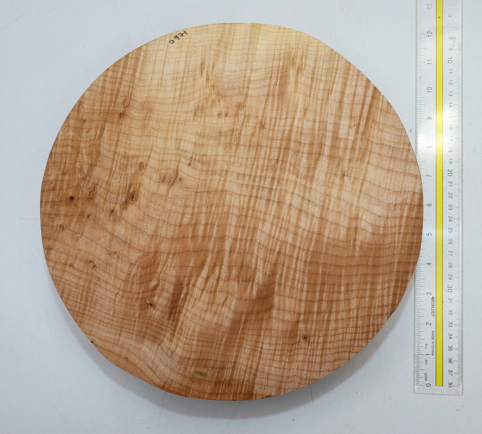 Maple Flame Round 12" diameter x 2.8" (HIGH FIGURE) - Stock# 6-0971