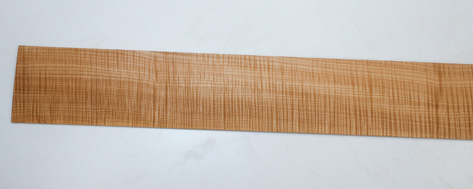 Maple Flame Bass Fingerboard, 33.8" long, unslotted (PREMIUM FIGURE 5★) - Stock# 6-0977