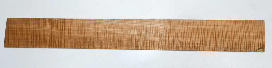 Maple Flame Bass Fingerboard, 33.8" long, unslotted (PREMIUM FIGURE 5★) - Stock# 6-0977