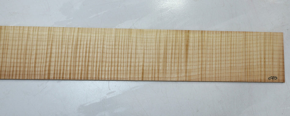 Maple Flame Guitar Fingerboard, 22.5" long, unslotted (PREMIUM FIGURE 5★) - Stock# 6-0981