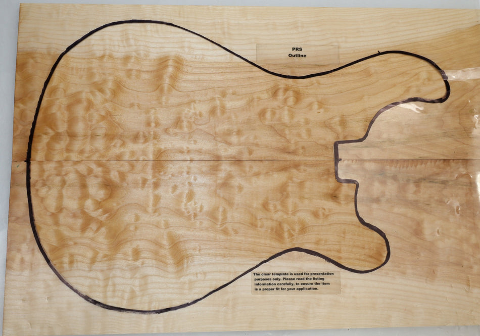 Maple Quilt Guitar set, 0.7" thick - Stock# 6-1083