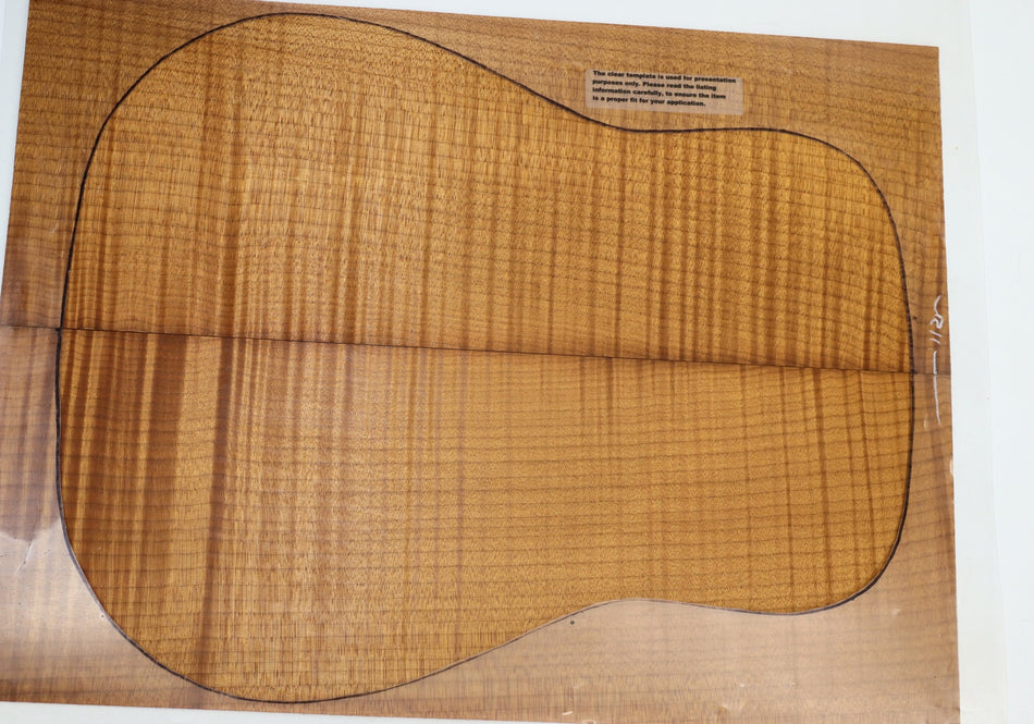 Back & Side set Torrefied Maple Flame, Dreadnought - Stock# 6-1125