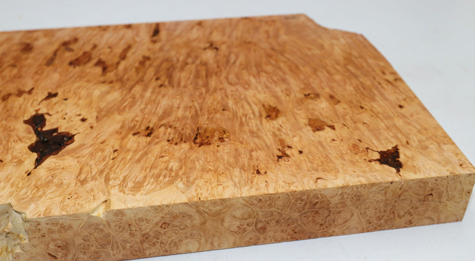 Maple Burl block 22" x 10" x 1.75" (PREMIUM FIGURE) - Stock# 6-1126