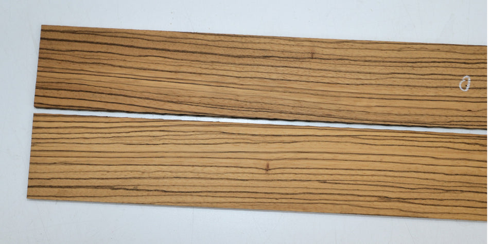 Zebrawood Fingerboards, 2 pieces 22.8" long, unslotted - Stock# 6-1133